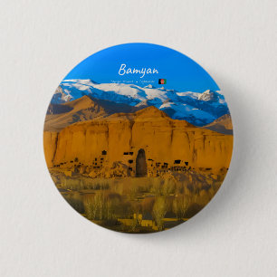 Bóton Redondo 5.08cm Bamyan, Afeganistão - Vale do Penhasco de Buda