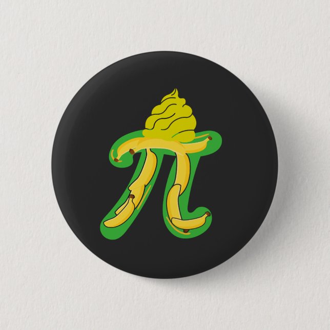 Bóton Redondo 5.08cm Banana Cream Pie Pi Day (Frente)