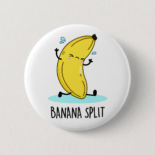 Bóton Redondo 5.08cm Banana Dividida Banana Dançante