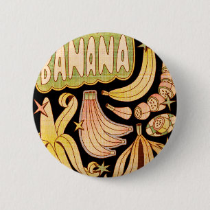 Bóton Redondo 5.08cm Banana / Ilustração de Banana