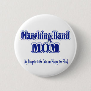 Bóton Redondo 5.08cm Banda de Marche Mãe/ Flute