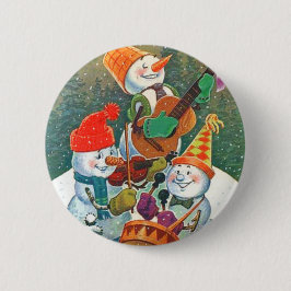 Bóton Redondo 5.08cm Banda do boneco de neve