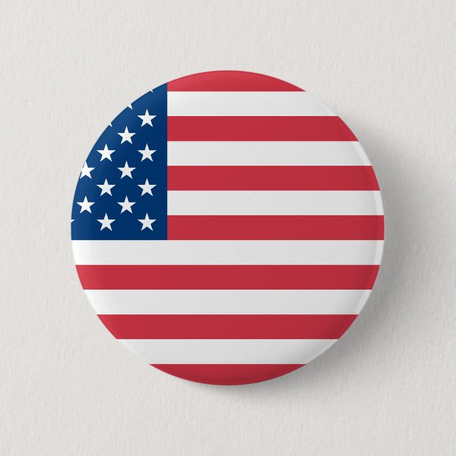 Bóton Redondo 5.08cm Bandeira Americana (Frente)