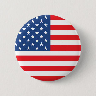 Bóton Redondo 5.08cm Bandeira Americana