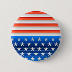 Bóton Redondo 5.08cm Bandeira Americana