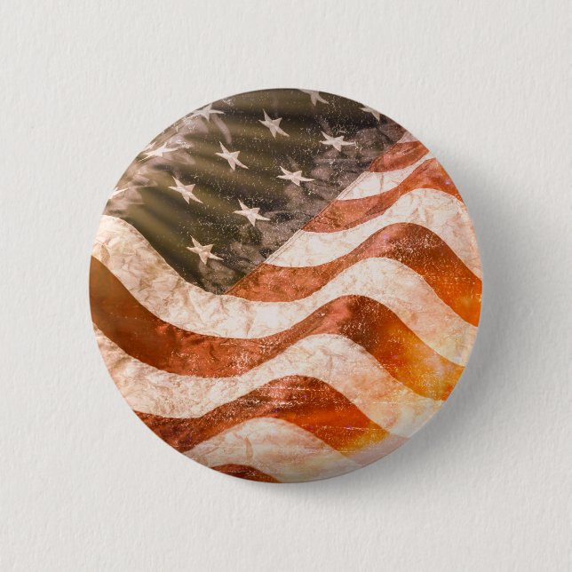 Bóton Redondo 5.08cm Bandeira Americana (Frente)