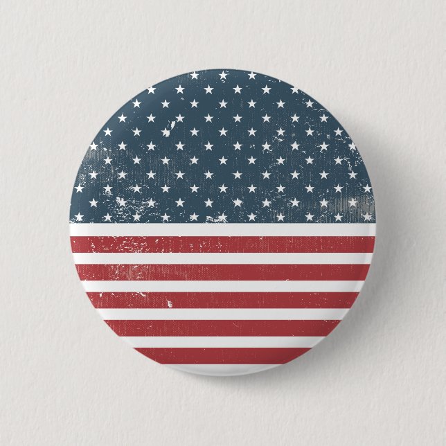 Bóton Redondo 5.08cm bandeira americana angustiada (Frente)