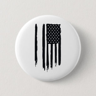 Bóton Redondo 5.08cm Bandeira Americana da Tundra Rústica do Alasca EUA