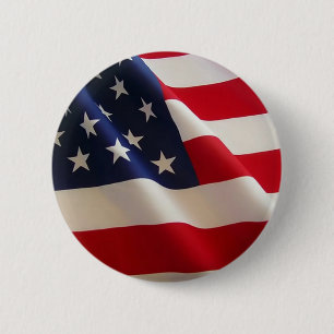 Bóton Redondo 5.08cm Bandeira americana. Glória velha!