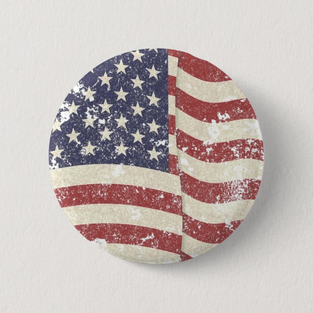Bóton Redondo 5.08cm Bandeira Americana Incomodada (Frente)