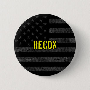 Bóton Redondo 5.08cm Bandeira Americana Subjugada do Recon