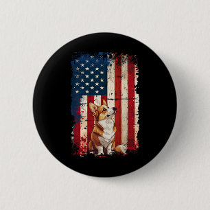 Bóton Redondo 5.08cm Bandeira Americana Usa Patriótica 4 De Julho