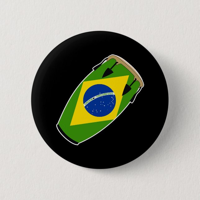 Bóton Redondo 5.08cm Bandeira Brasil do Conga (Frente)