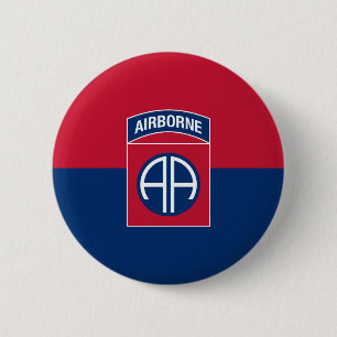 Bóton Redondo 5.08cm Bandeira da 82ª Divisão Aerotransportada Veterano