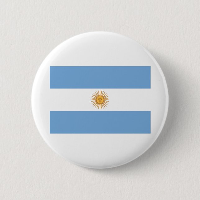 Bóton Redondo 5.08cm Bandeira da Argentina (Frente)