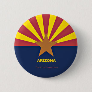 Bóton Redondo 5.08cm Bandeira da Arizona