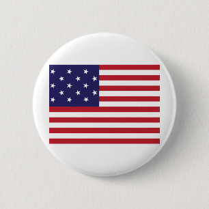 Bóton Redondo 5.08cm Bandeira da bandeira star spangled dos Estados