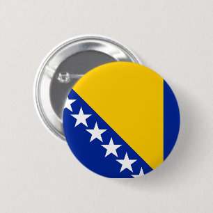 Bóton Redondo 5.08cm Bandeira da Bósnia Herzegovina