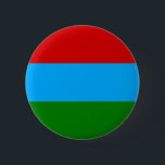 Bóton Redondo 5.08cm Bandeira da Carélia<br><div class="desc">Bandeira Patriótica da República da Carélia.</div>