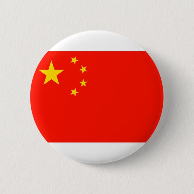 Bóton Redondo 5.08cm Bandeira da China - Alta Qualidade (Frente)