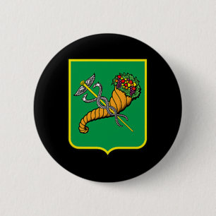 Bóton Redondo 5.08cm Bandeira da Cidade de Kharkiv Ucrânia Orgulho Ucra