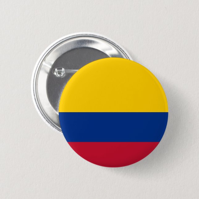 Bóton Redondo 5.08cm Bandeira da Colômbia (Frente & Verso)