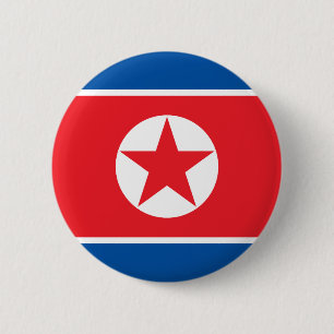 Bóton Redondo 5.08cm Bandeira da Coreia do Norte
