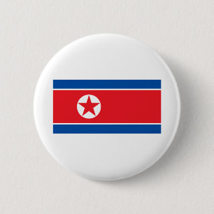 Bóton Redondo 5.08cm Bandeira da Coreia do Norte