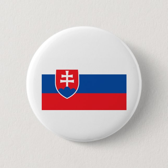 Bóton Redondo 5.08cm Bandeira da Eslováquia (Frente)