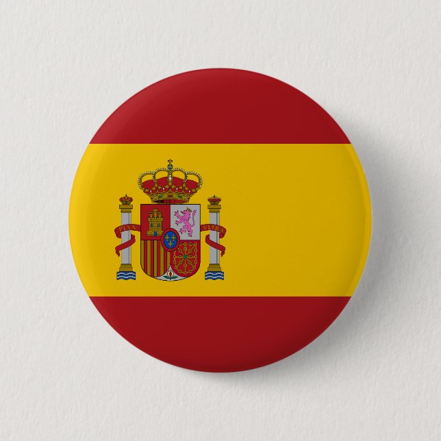 Bóton Redondo 5.08cm Bandeira da Espanha (Frente)