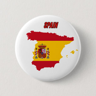 Bóton Redondo 5.08cm bandeira da espanha