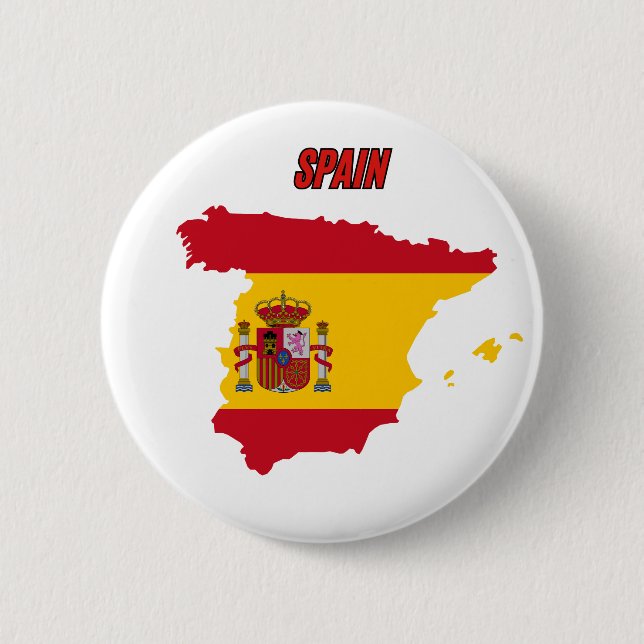 Bóton Redondo 5.08cm bandeira da espanha (Frente)