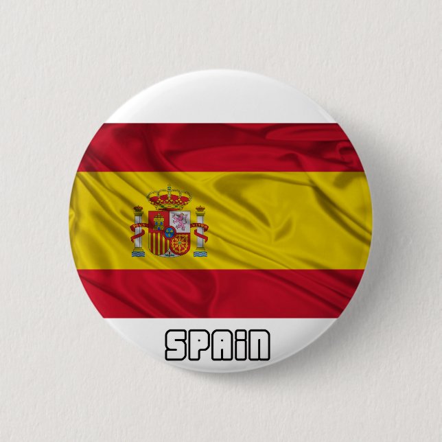 Bóton Redondo 5.08cm Bandeira da espanha (Frente)