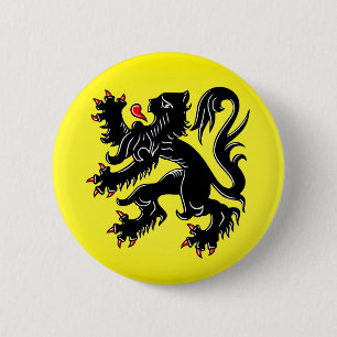 Bóton Redondo 5.08cm Bandeira da Flandres