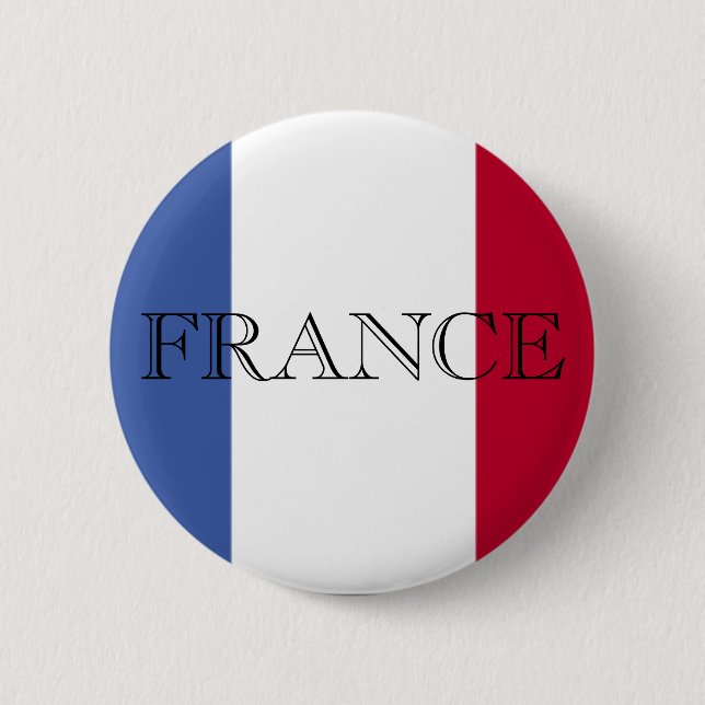Bóton Redondo 5.08cm Bandeira da França (Frente)