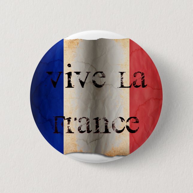 Bóton Redondo 5.08cm Bandeira da França (Frente)