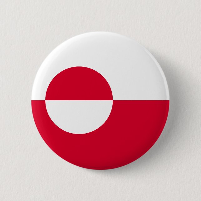 Bóton Redondo 5.08cm Bandeira da Gronelândia (Frente)