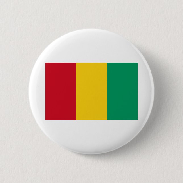 Bóton Redondo 5.08cm Bandeira da Guiné (Frente)