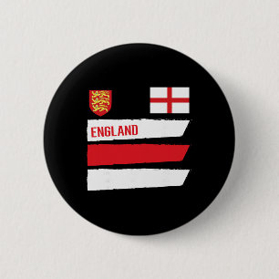 Bóton Redondo 5.08cm Bandeira da Inglaterra Futebol Inglês Torcedor de
