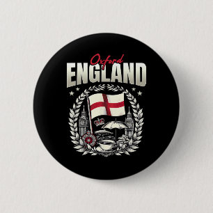 Bóton Redondo 5.08cm Bandeira da Inglaterra Oxford Lembrança Férias Oxf