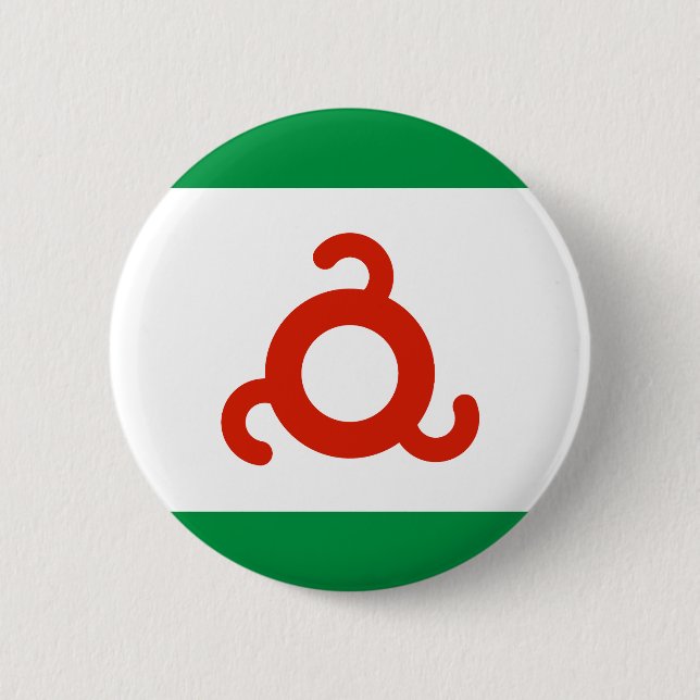 Bóton Redondo 5.08cm Bandeira da Inguchétia (Frente)