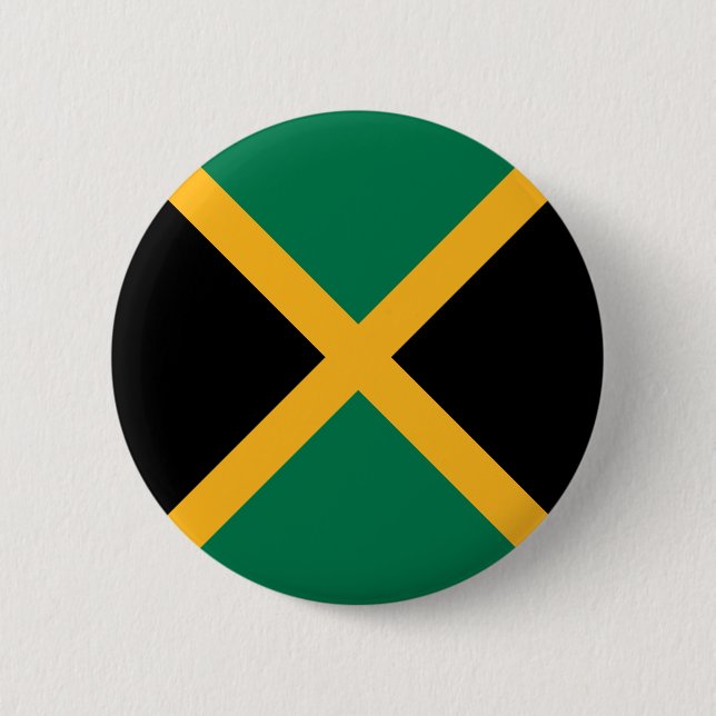 Bóton Redondo 5.08cm bandeira da Jamaica (Frente)