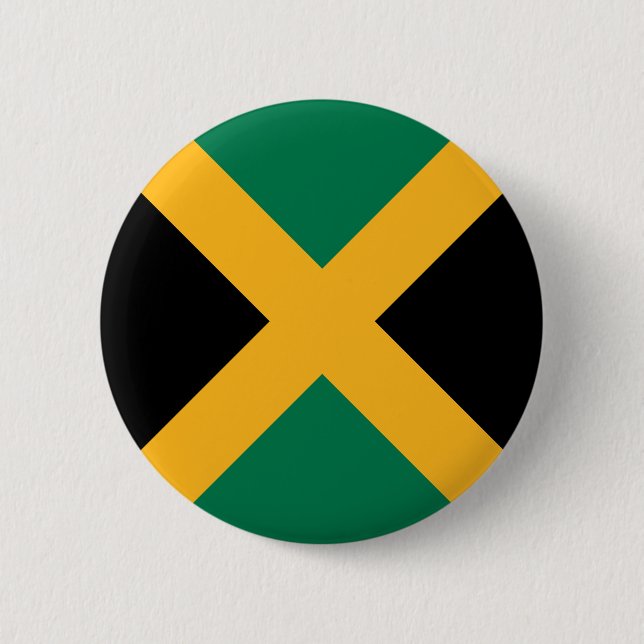Bóton Redondo 5.08cm bandeira da Jamaica (Frente)
