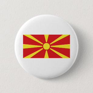 Bóton Redondo 5.08cm Bandeira da Macedônia do Norte