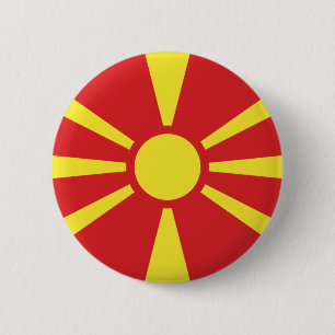 Bóton Redondo 5.08cm Bandeira da Macedônia do Norte