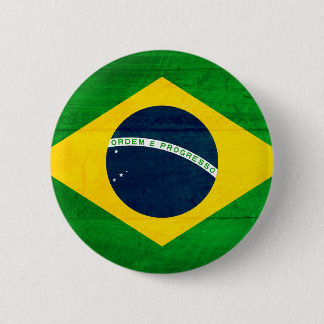 Bóton Redondo 5.08cm Bandeira da madeira de Brasil