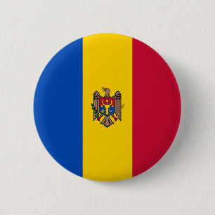 Bóton Redondo 5.08cm Bandeira da Moldávia