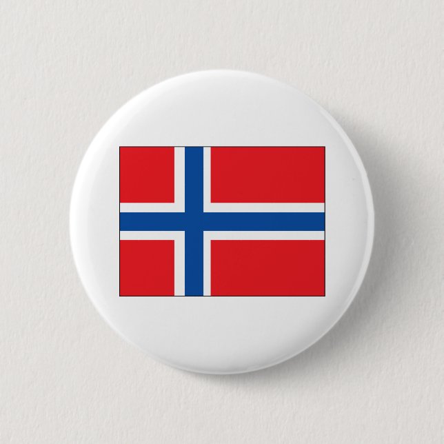 Bóton Redondo 5.08cm Bandeira da Noruega (Frente)