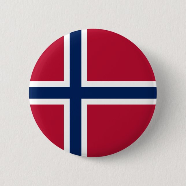 Bóton Redondo 5.08cm Bandeira da Noruega (Frente)