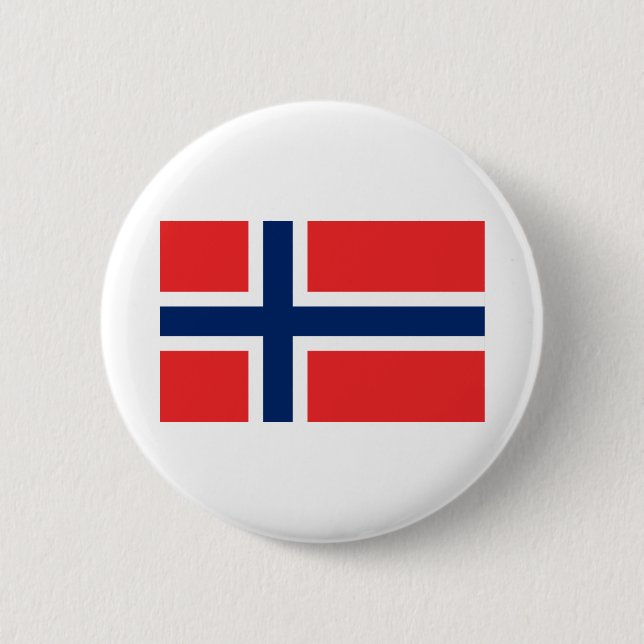 Bóton Redondo 5.08cm Bandeira da Noruega (Frente)
